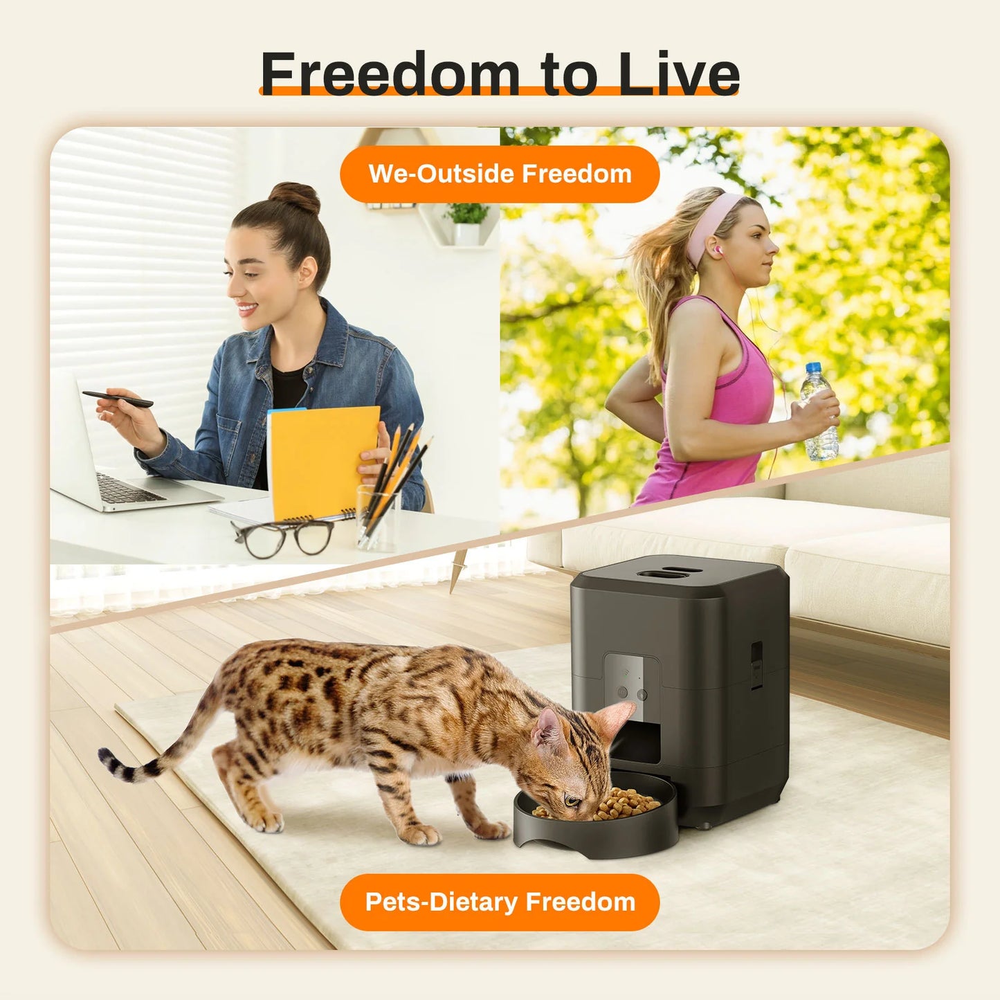 Transform Your Pet's Mealtime with the HEYBO Smart Pet Feeder - Automatic 2L Capacity for Cats & Small Dogs!