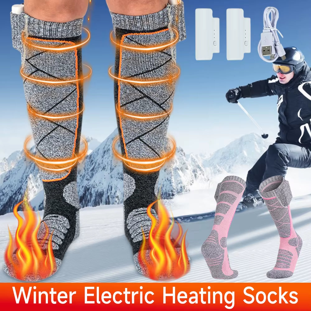 Stay Warm This Winter with Our Electric Heated Socks - 3 Adjustable Modes for Ultimate Comfort During Skiing and Hiking