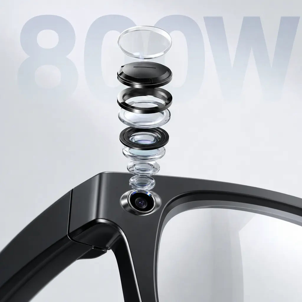 Revolutionary Sightflow Smart AI Camera Glasses with 8MP Photochromic UV-Protection Lenses, Real-Time Translation in 160+ Languages, Bluetooth Audio, and Hands-Free Capture - Perfect for Travel and Daily Adventures, Compatible with iOS & Android
