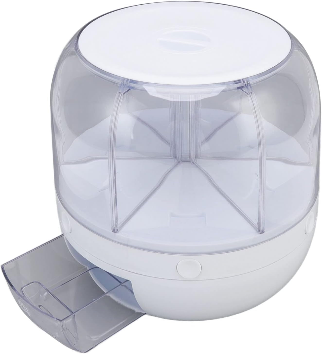 Versatile 6-Grid Rice & Grain Storage Container - 360° Rotating Dry Food Dispenser for Home Kitchen (5kg Capacity)