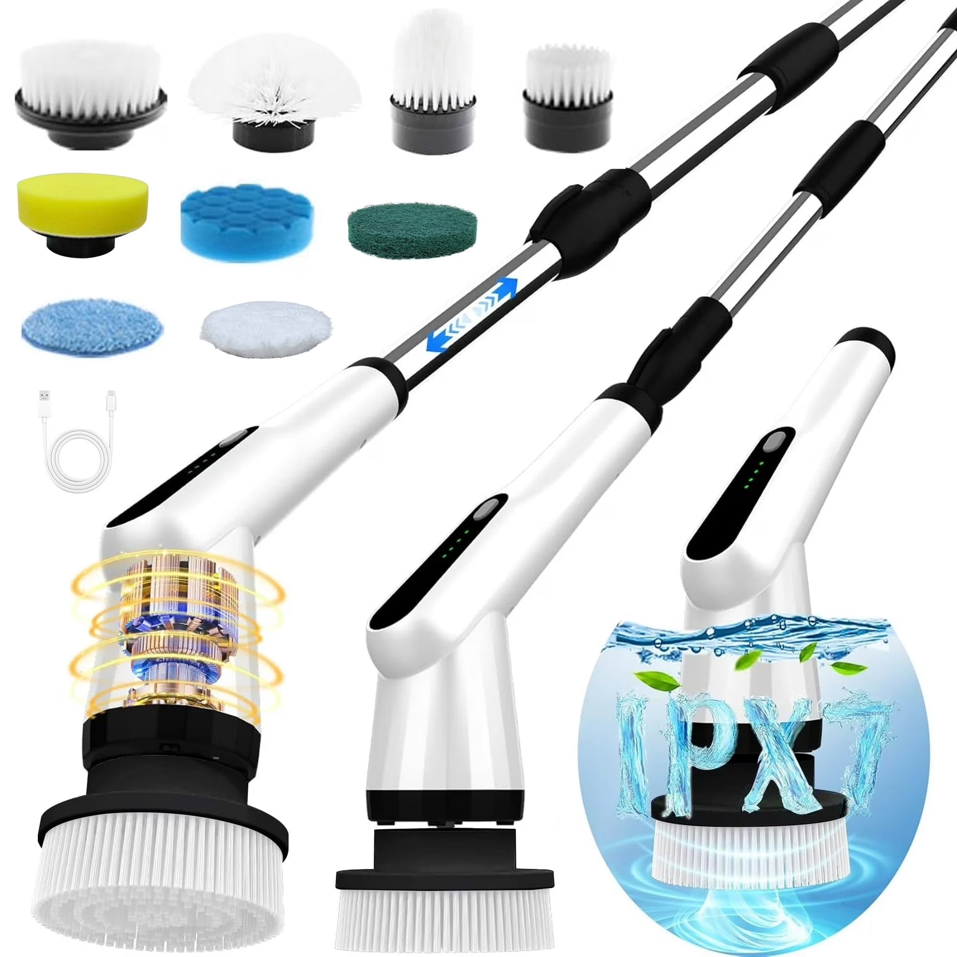 Revolutionize Your Cleaning Routine with the Cordless Electric Spin Scrubber - 9 Versatile Heads for Effortless Bathroom & Floor Care