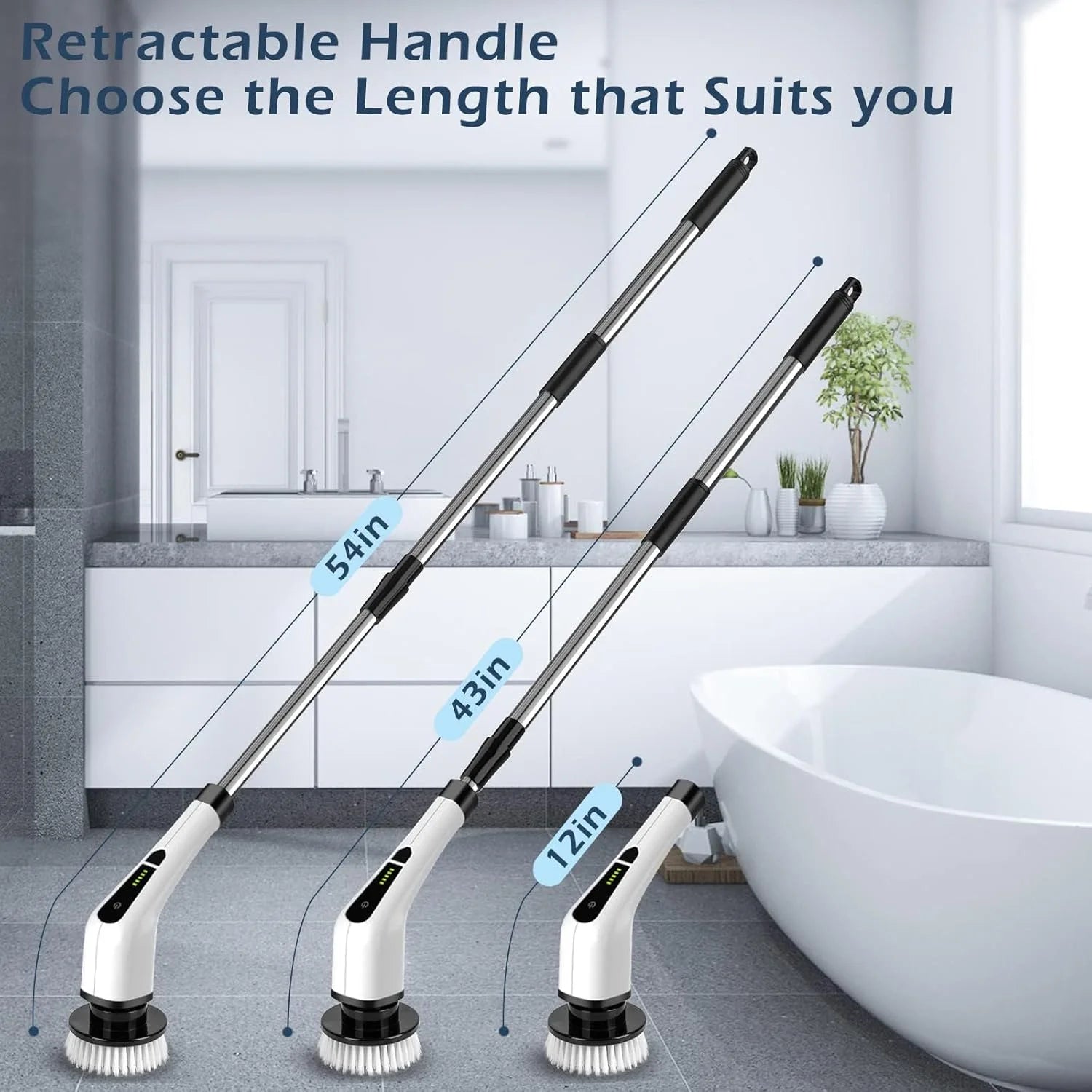 Revolutionize Your Cleaning Routine with the Cordless Electric Spin Scrubber - 9 Versatile Heads for Effortless Bathroom & Floor Care