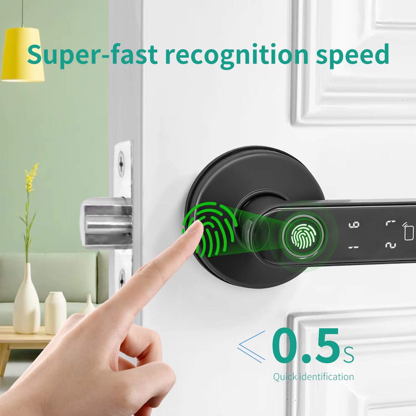Tuya 5-in-1 Smart Door Lock with Fingerprint & App Control