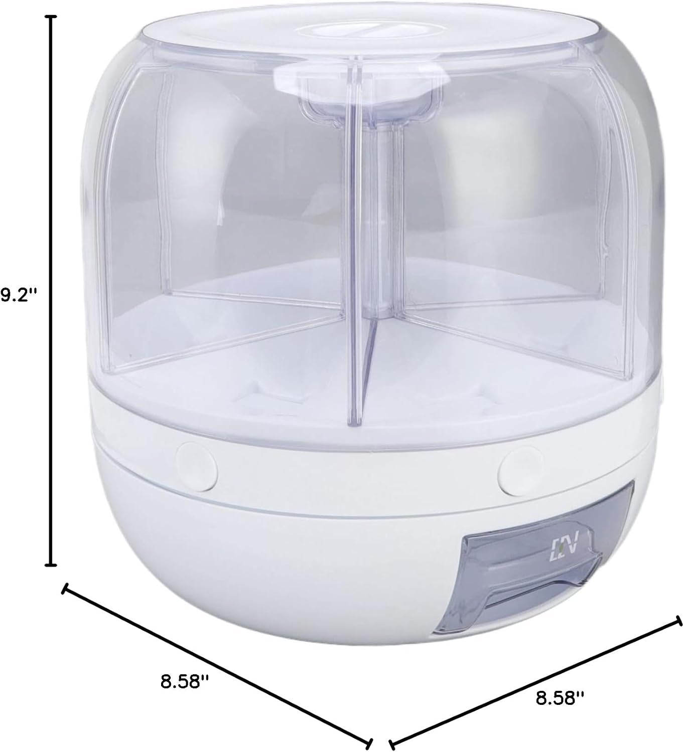 Versatile 6-Grid Rice & Grain Storage Container - 360° Rotating Dry Food Dispenser for Home Kitchen (5kg Capacity)