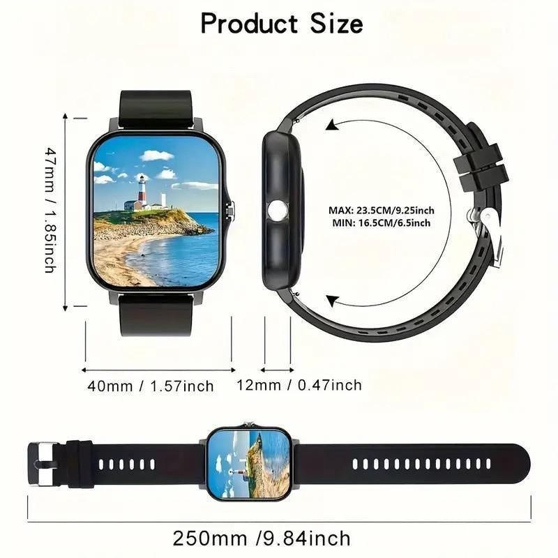Stylish Pink Smart Watch with Wireless Calling, Multi-Sport Modes, and HD Display - Rechargeable & USB Compatible