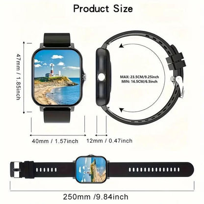 Stylish Pink Smart Watch with Wireless Calling, Multi-Sport Modes, and HD Display - Rechargeable & USB Compatible