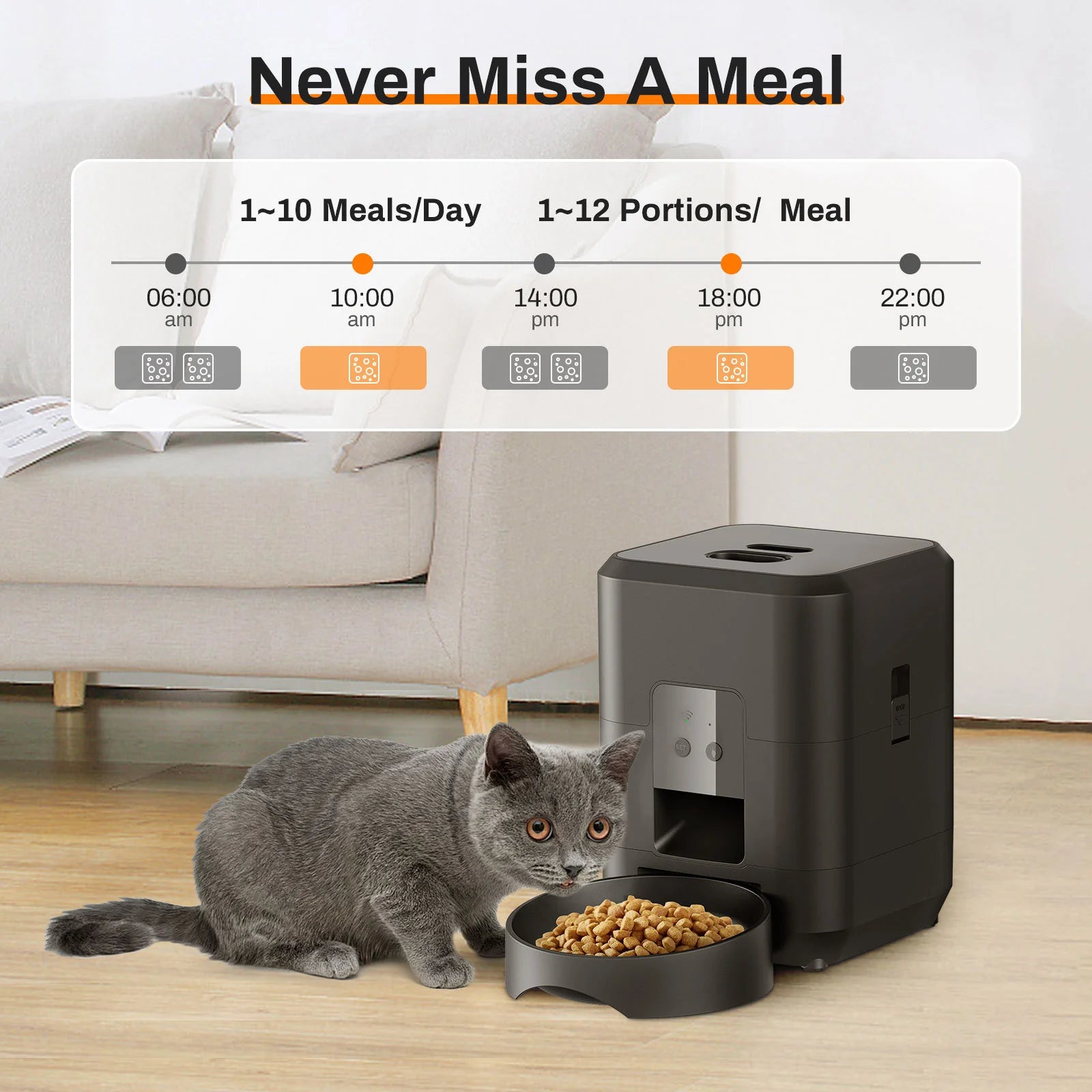 Transform Your Pet's Mealtime with the HEYBO Smart Pet Feeder - Automatic 2L Capacity for Cats & Small Dogs!
