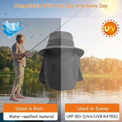 Discover Ultimate Comfort and Protection with Our Wide Brim UV Protection Bucket Hat - Perfect for Hiking, Camping, Fishing, and Safari Adventures!