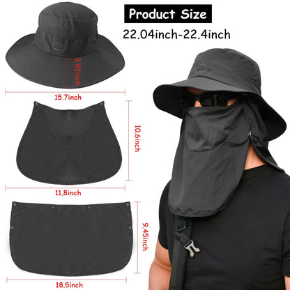 Discover Ultimate Comfort and Protection with Our Wide Brim UV Protection Bucket Hat - Perfect for Hiking, Camping, Fishing, and Safari Adventures!