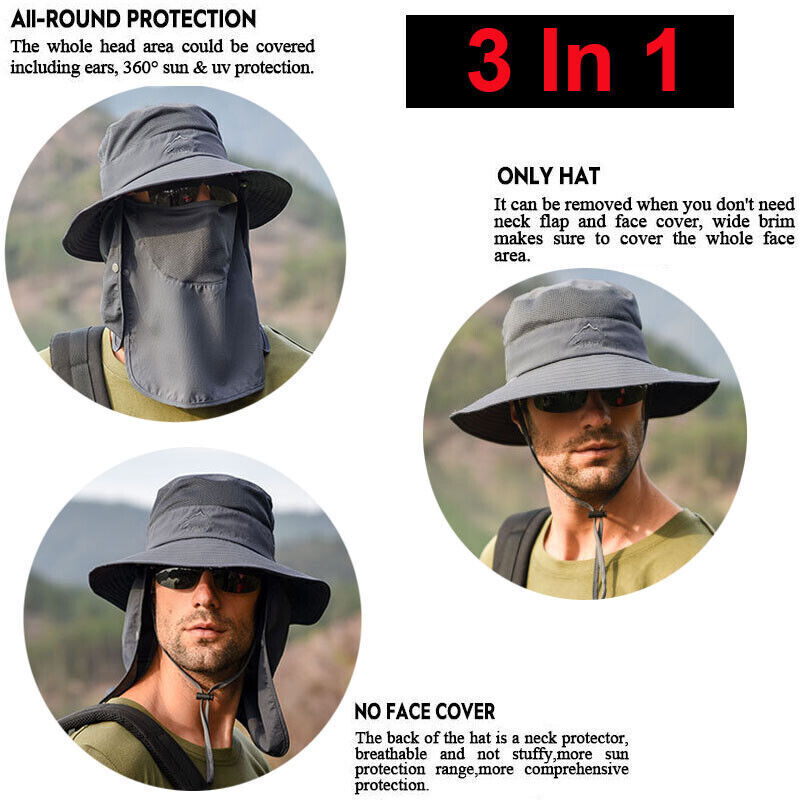 Discover Ultimate Comfort and Protection with Our Wide Brim UV Protection Bucket Hat - Perfect for Hiking, Camping, Fishing, and Safari Adventures!