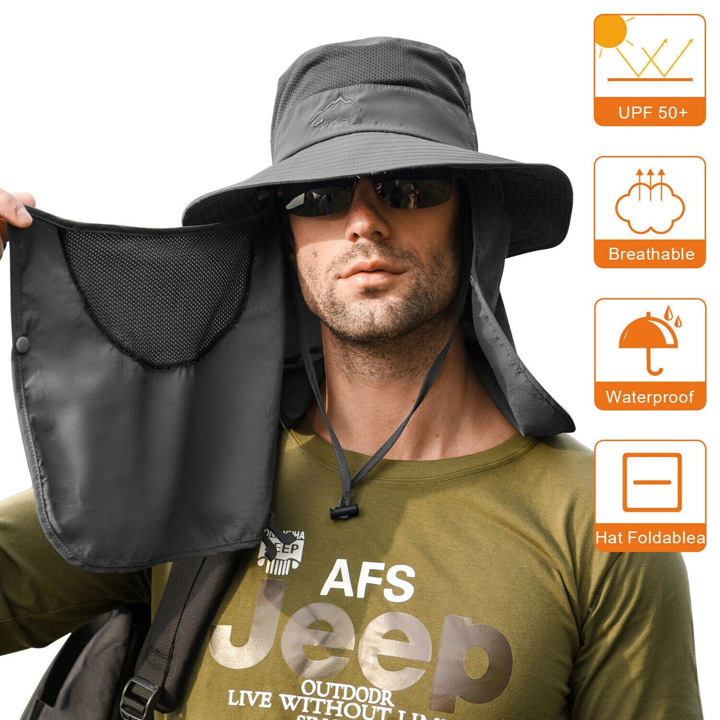 Discover Ultimate Comfort and Protection with Our Wide Brim UV Protection Bucket Hat - Perfect for Hiking, Camping, Fishing, and Safari Adventures!