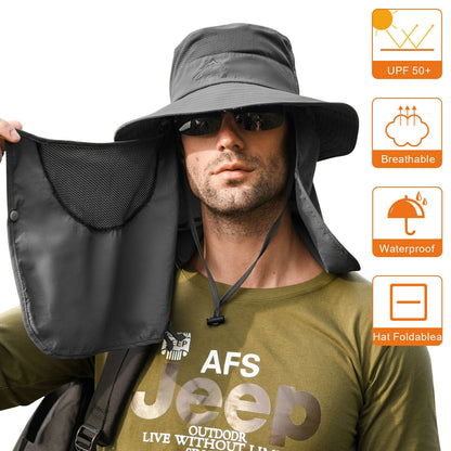 Discover Ultimate Comfort and Protection with Our Wide Brim UV Protection Bucket Hat - Perfect for Hiking, Camping, Fishing, and Safari Adventures!