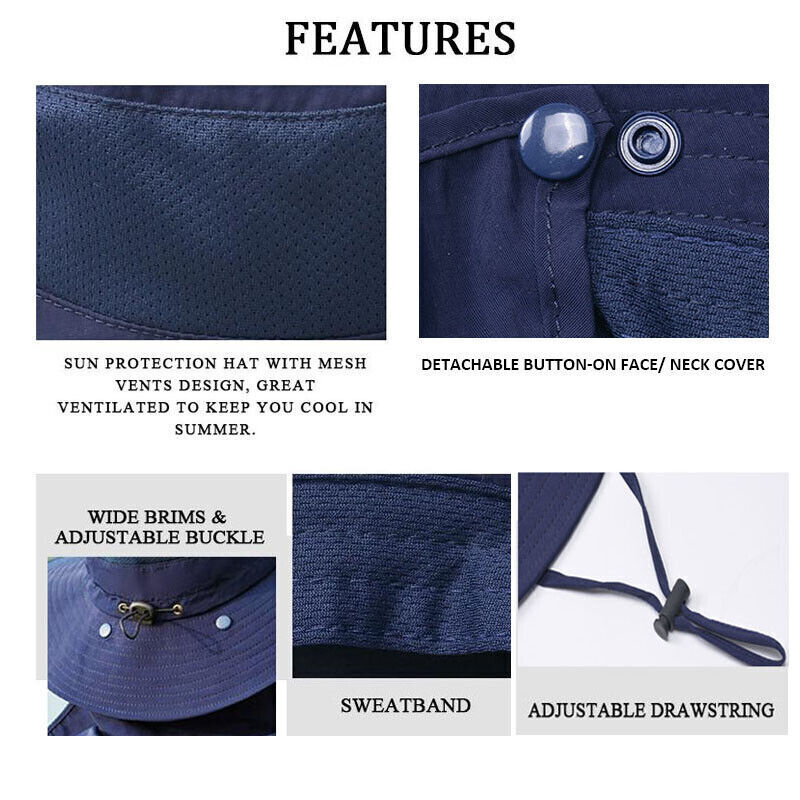 Discover Ultimate Comfort and Protection with Our Wide Brim UV Protection Bucket Hat - Perfect for Hiking, Camping, Fishing, and Safari Adventures!