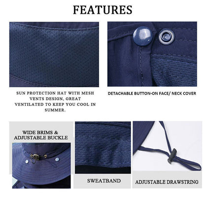 Discover Ultimate Comfort and Protection with Our Wide Brim UV Protection Bucket Hat - Perfect for Hiking, Camping, Fishing, and Safari Adventures!