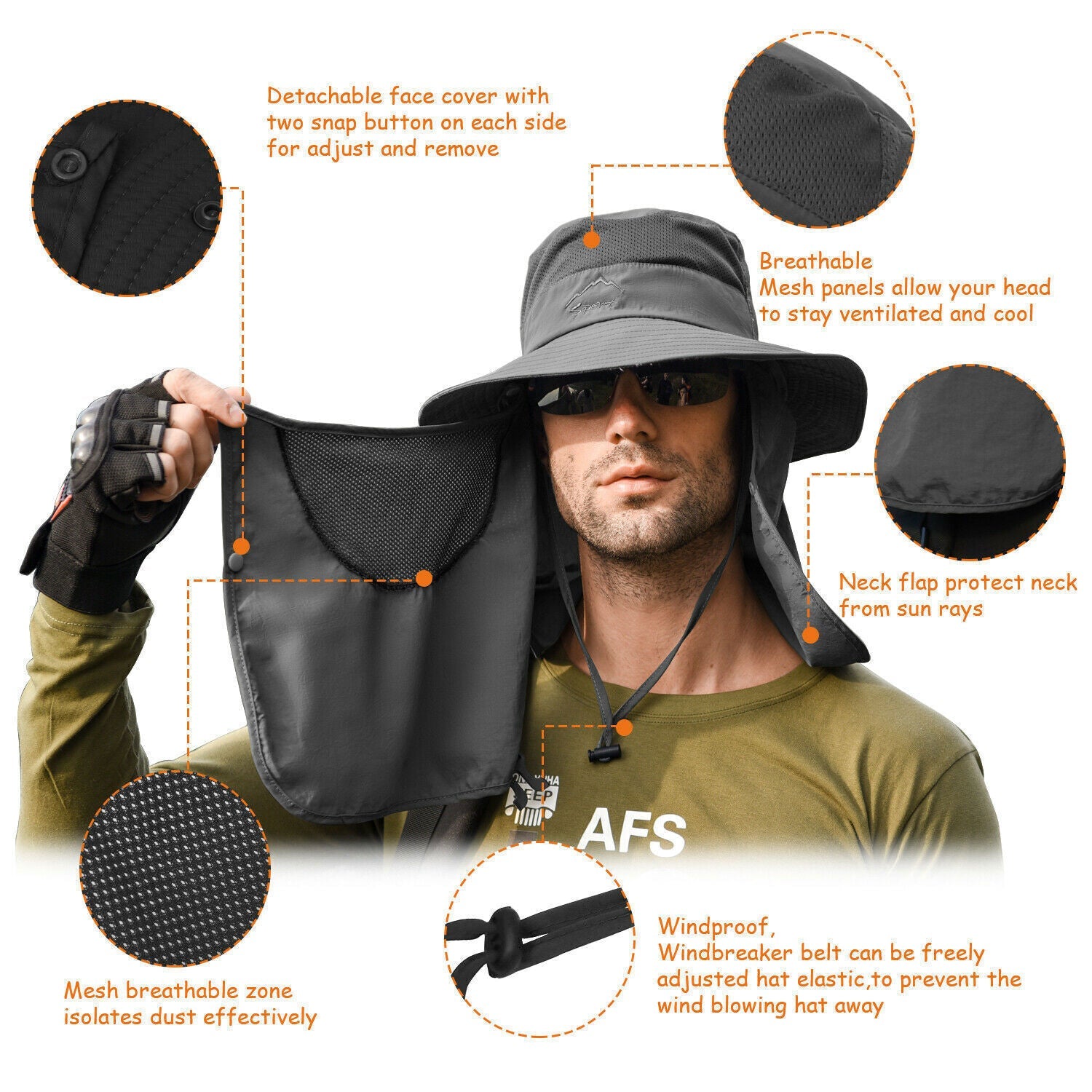 Discover Ultimate Comfort and Protection with Our Wide Brim UV Protection Bucket Hat - Perfect for Hiking, Camping, Fishing, and Safari Adventures!
