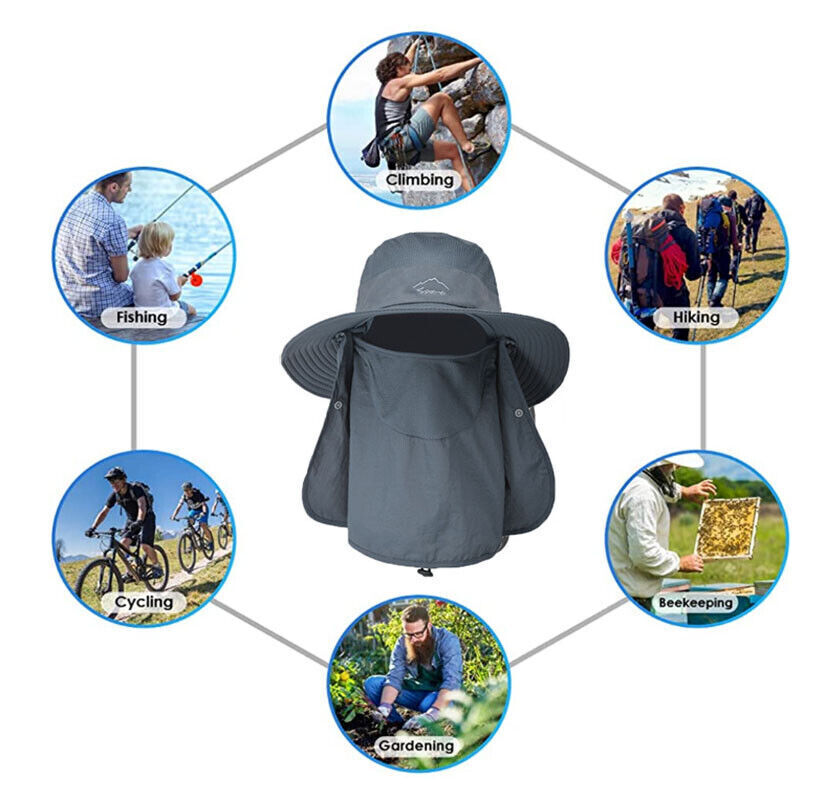 Discover Ultimate Comfort and Protection with Our Wide Brim UV Protection Bucket Hat - Perfect for Hiking, Camping, Fishing, and Safari Adventures!
