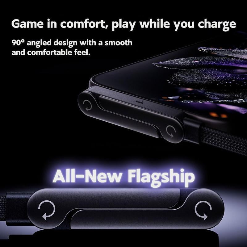 Experience Ultimate Convenience with the Invisible Holder Charger Cable: 240W Super Fast Charging & Phone Stand for Gaming, Office, and Travel