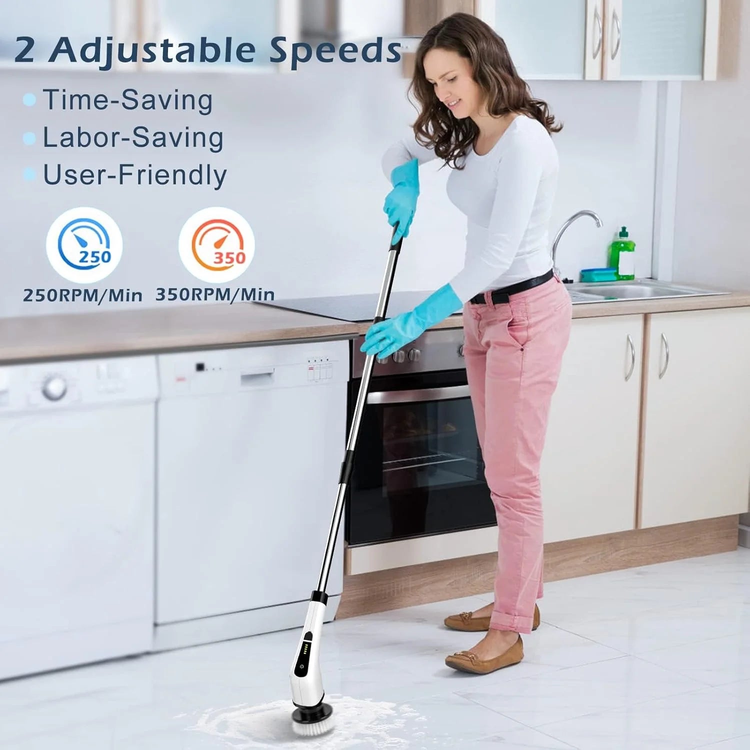 Revolutionize Your Cleaning Routine with the Cordless Electric Spin Scrubber - 9 Versatile Heads for Effortless Bathroom & Floor Care