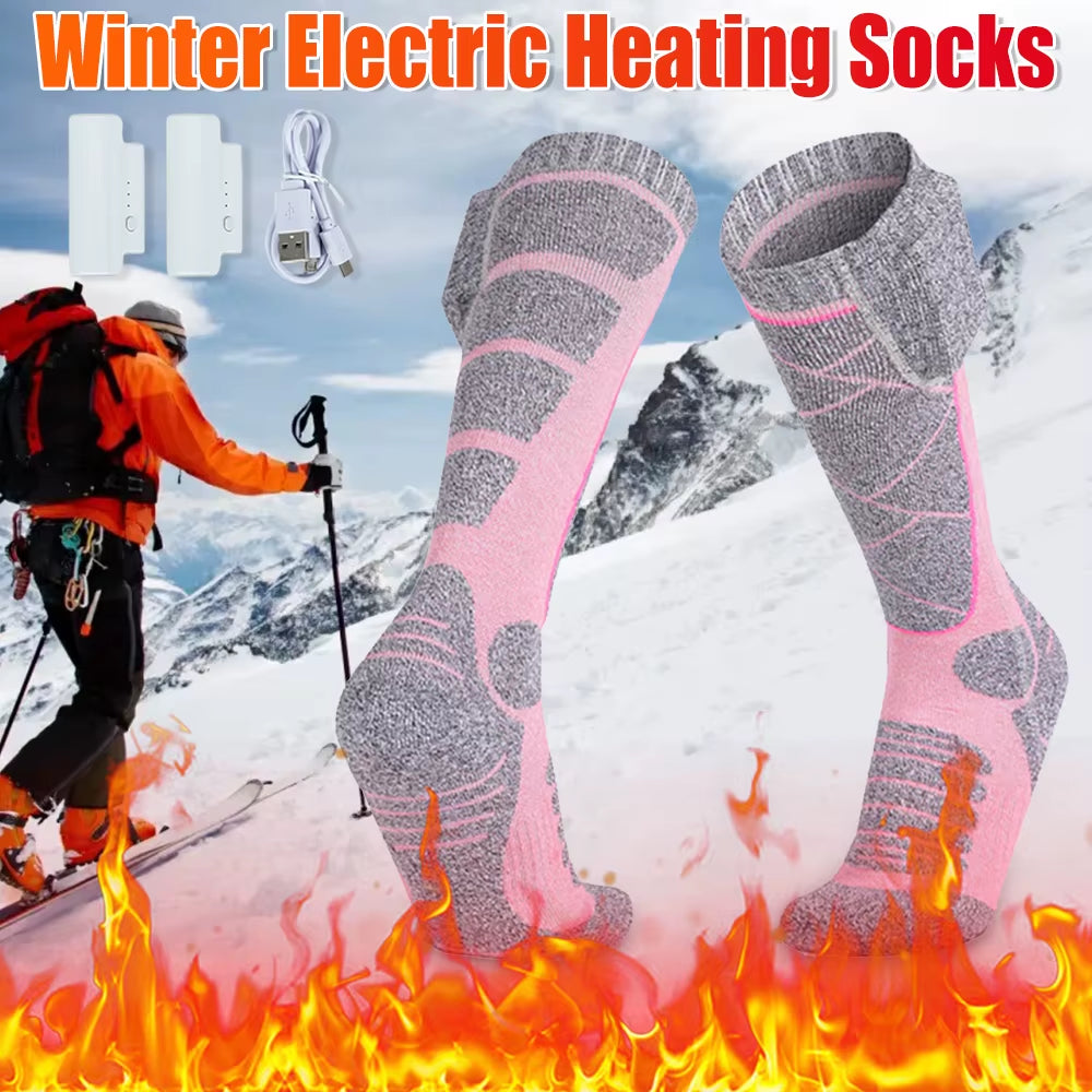 Stay Warm This Winter with Our Electric Heated Socks - 3 Adjustable Modes for Ultimate Comfort During Skiing and Hiking
