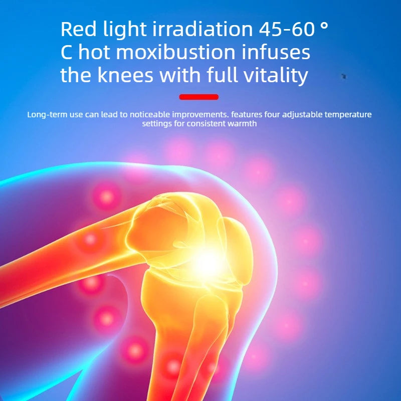 Revolutionary Smart Knee Massager: 3D Air Compression & Heat for Ultimate Pain Relief – USB Rechargeable & Wireless!