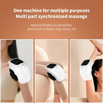 Revolutionary Smart Knee Massager: 3D Air Compression & Heat for Ultimate Pain Relief – USB Rechargeable & Wireless!