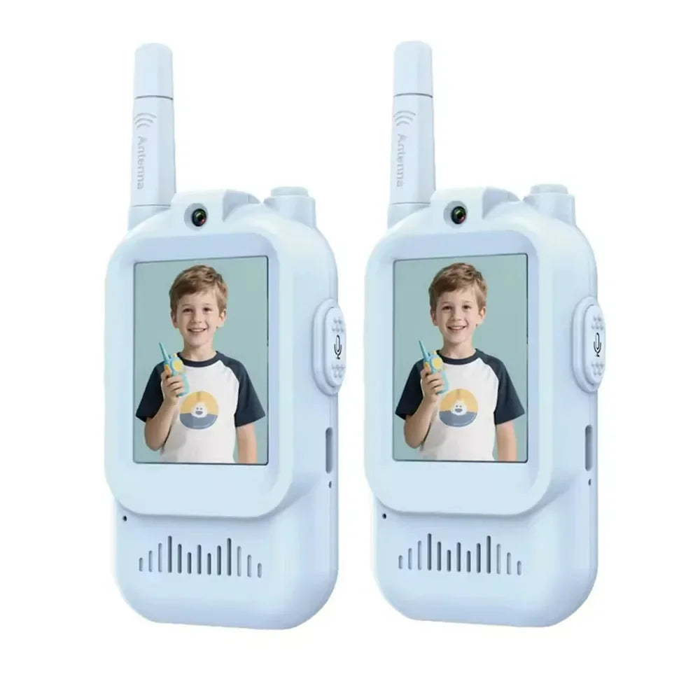 Exciting 2-Pack Video Walkie Talkies for Kids - Rechargeable Toddler Toys Perfect for Indoor and Outdoor Adventures, Travel, and Birthday Gifts for Ages 3-12