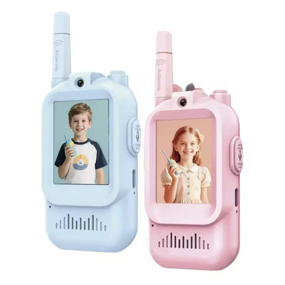 Exciting 2-Pack Video Walkie Talkies for Kids - Rechargeable Toddler Toys Perfect for Indoor and Outdoor Adventures, Travel, and Birthday Gifts for Ages 3-12