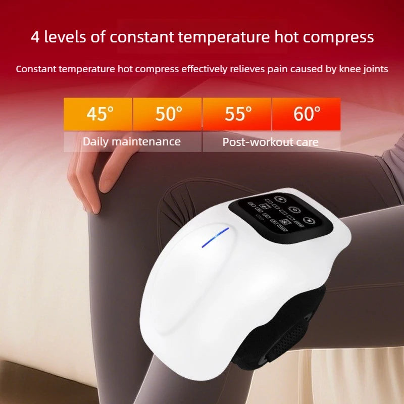 Revolutionary Smart Knee Massager: 3D Air Compression & Heat for Ultimate Pain Relief – USB Rechargeable & Wireless!