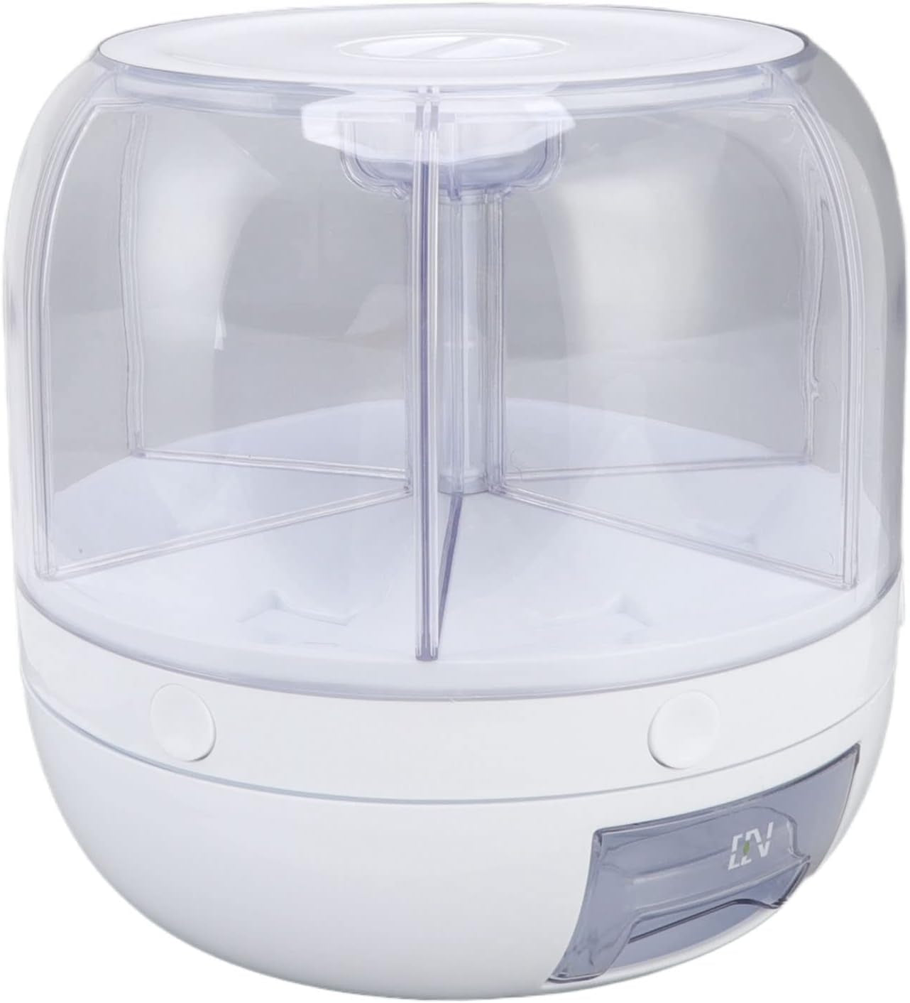 Versatile 6-Grid Rice & Grain Storage Container - 360° Rotating Dry Food Dispenser for Home Kitchen (5kg Capacity)