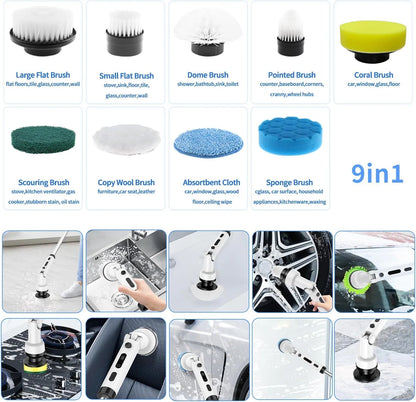 Revolutionize Your Cleaning Routine with the Cordless Electric Spin Scrubber - 9 Versatile Heads for Effortless Bathroom & Floor Care