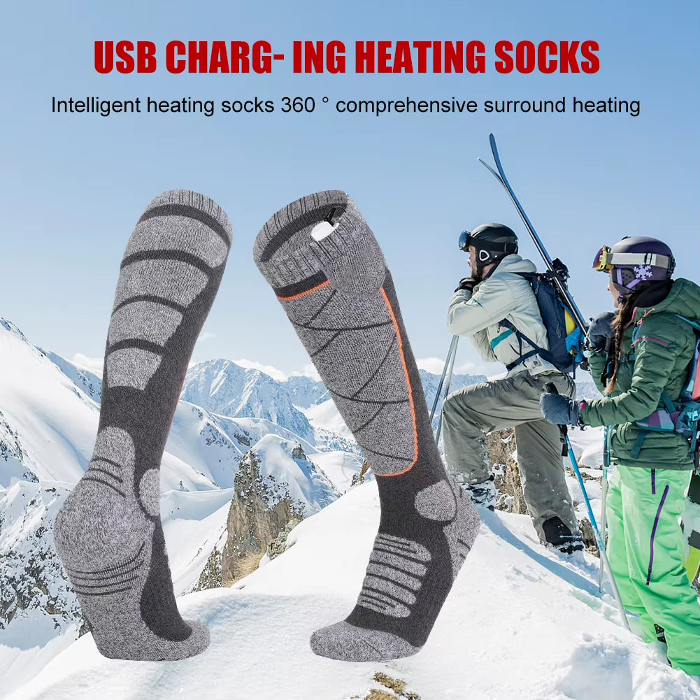 Stay Warm This Winter with Our Electric Heated Socks - 3 Adjustable Modes for Ultimate Comfort During Skiing and Hiking
